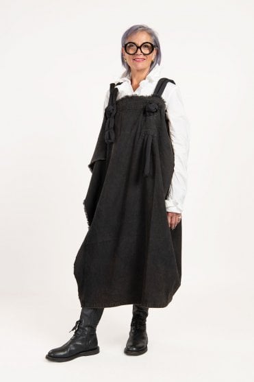 Black Pinafore Dress