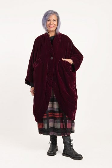 Burgundy Velvet Coat