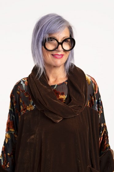 Brown Velvet Loop Scarf