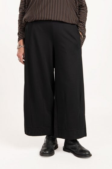 Black Winter Jersey Trouser