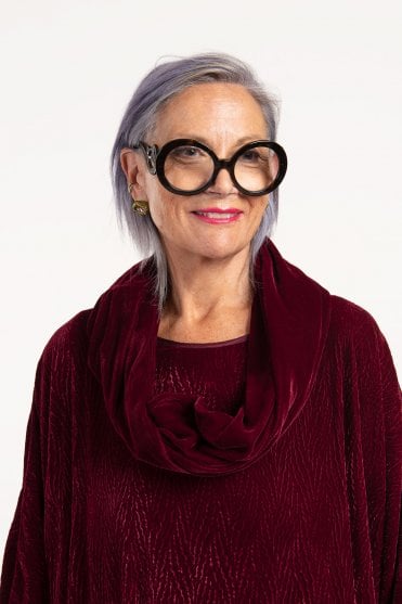 Burgundy Velvet Loop Scarf