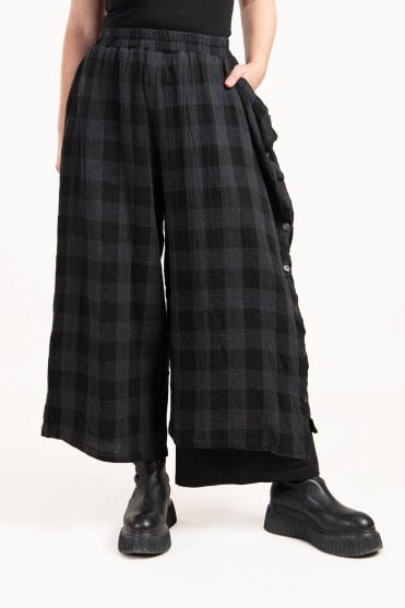 Charcoal Gingham Trousers
