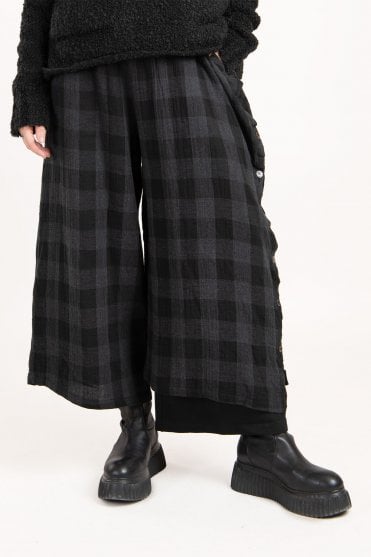 Charcoal Gingham Trousers