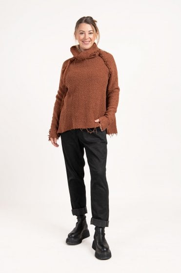 Terracotta Tussah Silk Pullover 