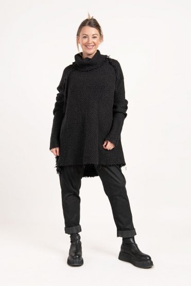 Black Tussah Silk Pullover