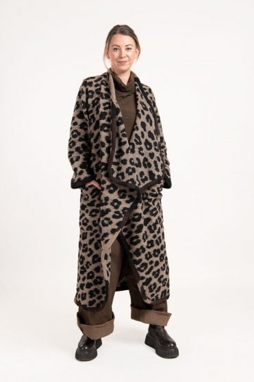 Leopard Print Wool Jacket 