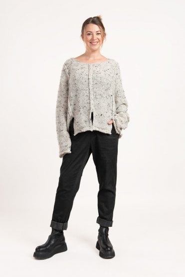 Salt & Pepper Boucle Pullover